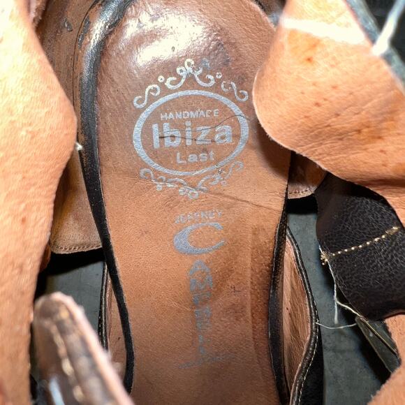 Jeffrey Campbell US 9.5 Everwell Ibiza Brown Leather Cutout Ankle Boots Shoes - Picture 12 of 13